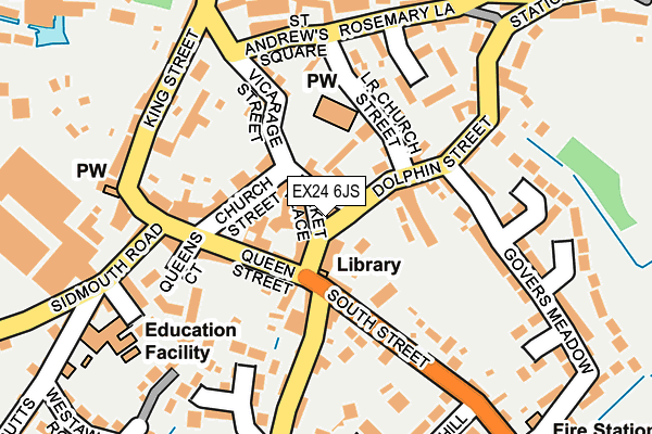 EX24 6JS map - OS OpenMap – Local (Ordnance Survey)