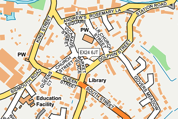 EX24 6JT map - OS OpenMap – Local (Ordnance Survey)