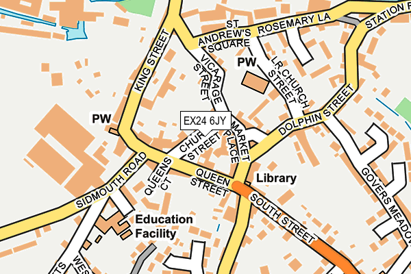 EX24 6JY map - OS OpenMap – Local (Ordnance Survey)