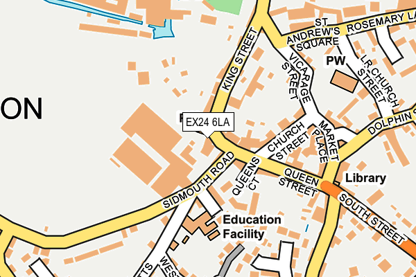 EX24 6LA map - OS OpenMap – Local (Ordnance Survey)