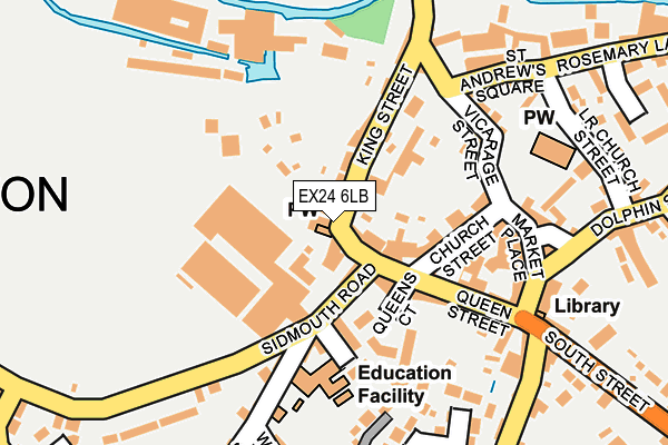 EX24 6LB map - OS OpenMap – Local (Ordnance Survey)