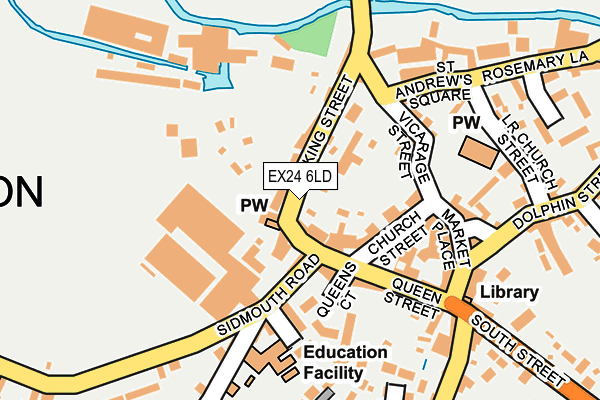EX24 6LD map - OS OpenMap – Local (Ordnance Survey)