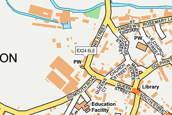 EX24 6LE map - OS OpenMap – Local (Ordnance Survey)