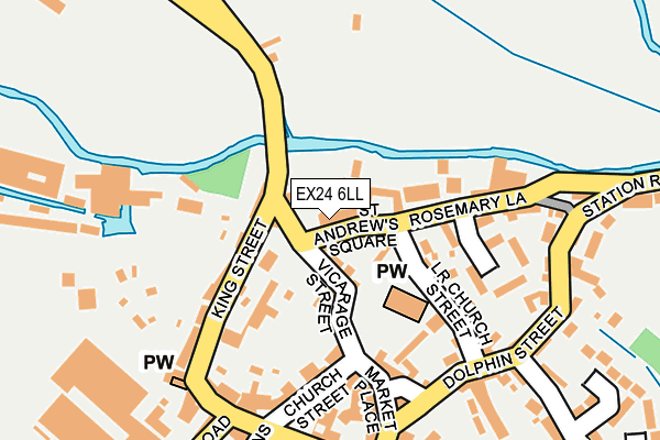 EX24 6LL map - OS OpenMap – Local (Ordnance Survey)