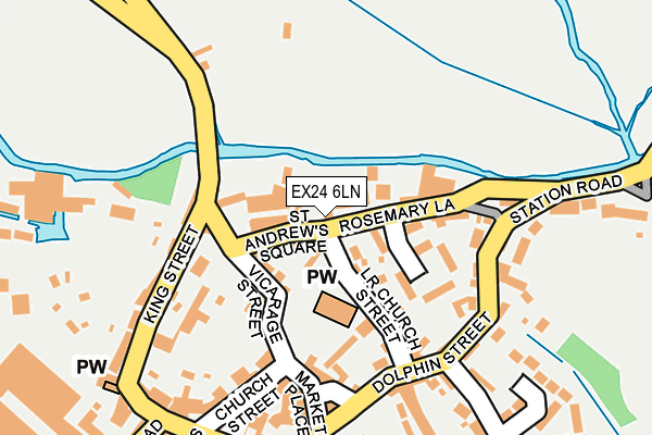 EX24 6LN map - OS OpenMap – Local (Ordnance Survey)