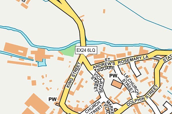 EX24 6LQ map - OS OpenMap – Local (Ordnance Survey)