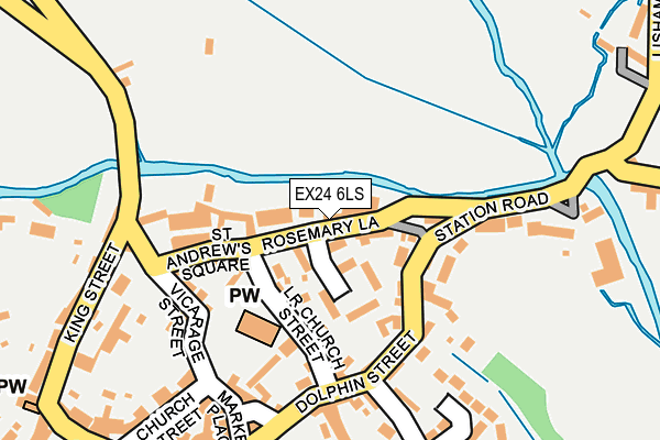 EX24 6LS map - OS OpenMap – Local (Ordnance Survey)