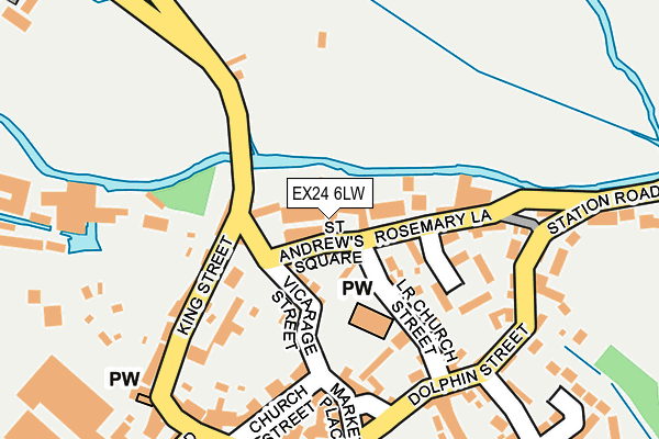 EX24 6LW map - OS OpenMap – Local (Ordnance Survey)