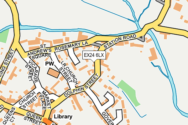 EX24 6LX map - OS OpenMap – Local (Ordnance Survey)