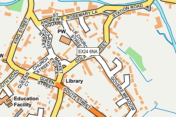EX24 6NA map - OS OpenMap – Local (Ordnance Survey)