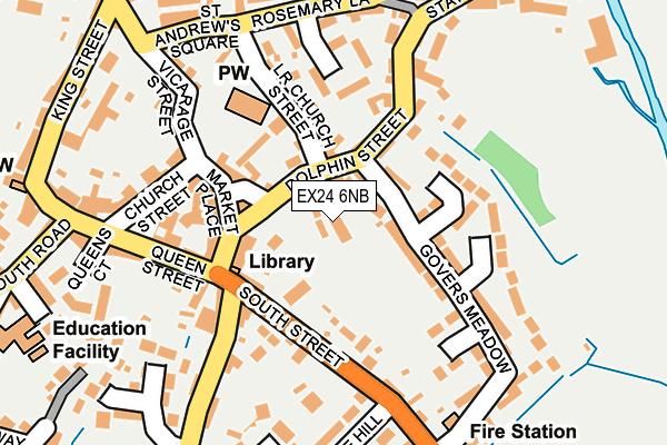 EX24 6NB map - OS OpenMap – Local (Ordnance Survey)