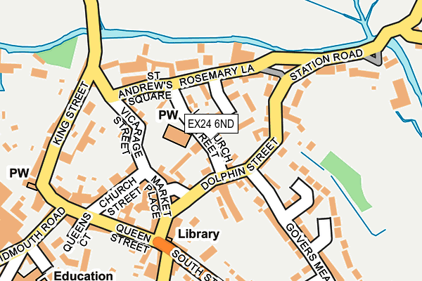 EX24 6ND map - OS OpenMap – Local (Ordnance Survey)