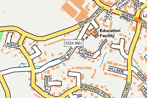 EX24 6NU map - OS OpenMap – Local (Ordnance Survey)