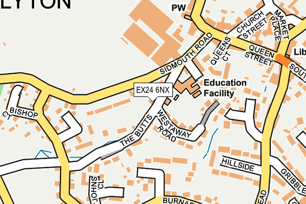 EX24 6NX map - OS OpenMap – Local (Ordnance Survey)