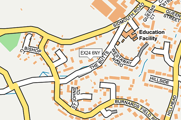 EX24 6NY map - OS OpenMap – Local (Ordnance Survey)