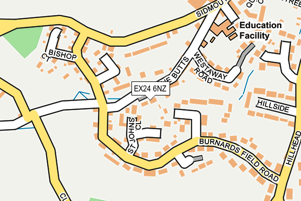 EX24 6NZ map - OS OpenMap – Local (Ordnance Survey)