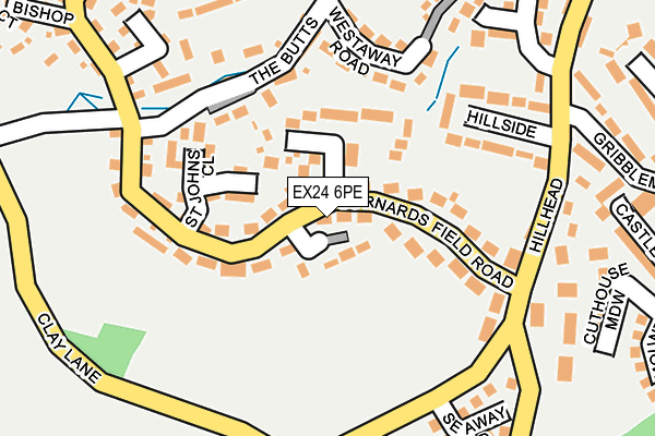 EX24 6PE map - OS OpenMap – Local (Ordnance Survey)