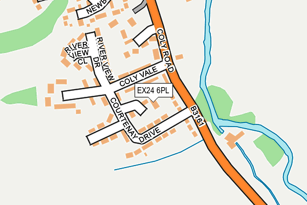 EX24 6PL map - OS OpenMap – Local (Ordnance Survey)
