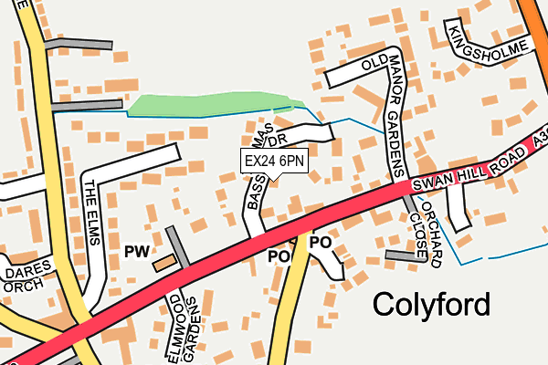 EX24 6PN map - OS OpenMap – Local (Ordnance Survey)