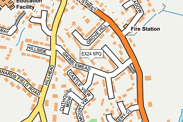 EX24 6PQ map - OS OpenMap – Local (Ordnance Survey)