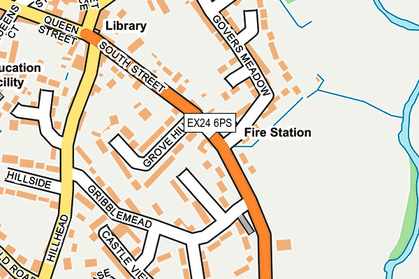 EX24 6PS map - OS OpenMap – Local (Ordnance Survey)