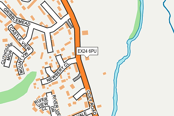 EX24 6PU map - OS OpenMap – Local (Ordnance Survey)