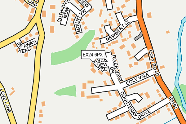 EX24 6PX map - OS OpenMap – Local (Ordnance Survey)