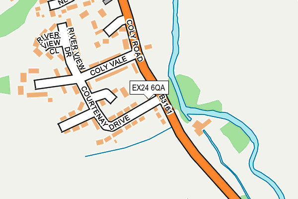 EX24 6QA map - OS OpenMap – Local (Ordnance Survey)