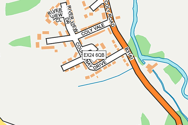 EX24 6QB map - OS OpenMap – Local (Ordnance Survey)