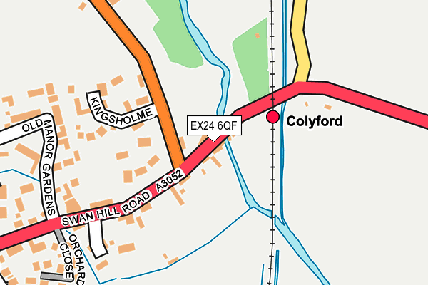 EX24 6QF map - OS OpenMap – Local (Ordnance Survey)