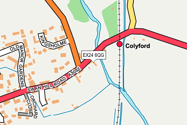 EX24 6QG map - OS OpenMap – Local (Ordnance Survey)