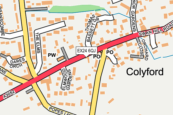 EX24 6QJ map - OS OpenMap – Local (Ordnance Survey)