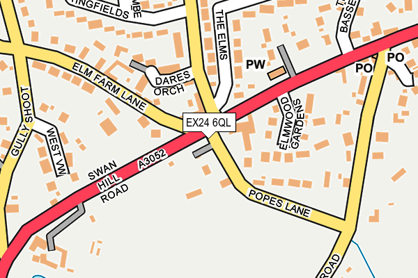 EX24 6QL map - OS OpenMap – Local (Ordnance Survey)