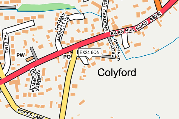 EX24 6QN map - OS OpenMap – Local (Ordnance Survey)