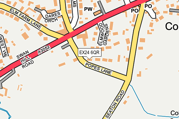 EX24 6QR map - OS OpenMap – Local (Ordnance Survey)