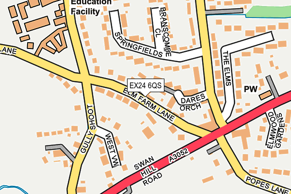 EX24 6QS map - OS OpenMap – Local (Ordnance Survey)