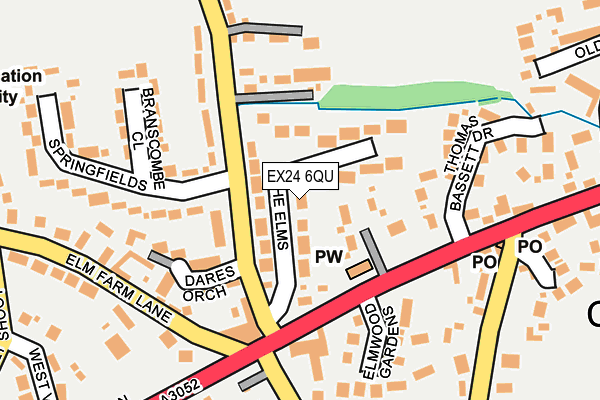 EX24 6QU map - OS OpenMap – Local (Ordnance Survey)