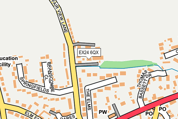 EX24 6QX map - OS OpenMap – Local (Ordnance Survey)