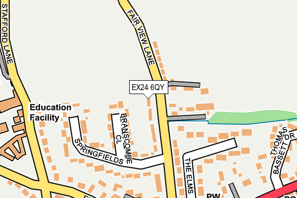 EX24 6QY map - OS OpenMap – Local (Ordnance Survey)