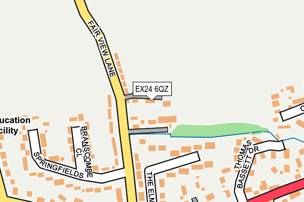 EX24 6QZ map - OS OpenMap – Local (Ordnance Survey)