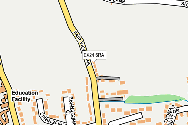 EX24 6RA map - OS OpenMap – Local (Ordnance Survey)