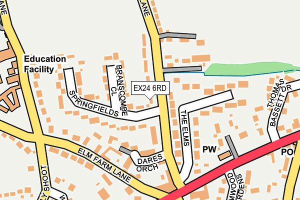 EX24 6RD map - OS OpenMap – Local (Ordnance Survey)