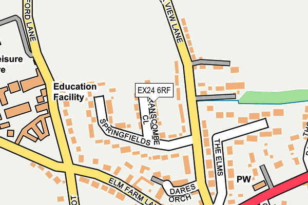 EX24 6RF map - OS OpenMap – Local (Ordnance Survey)