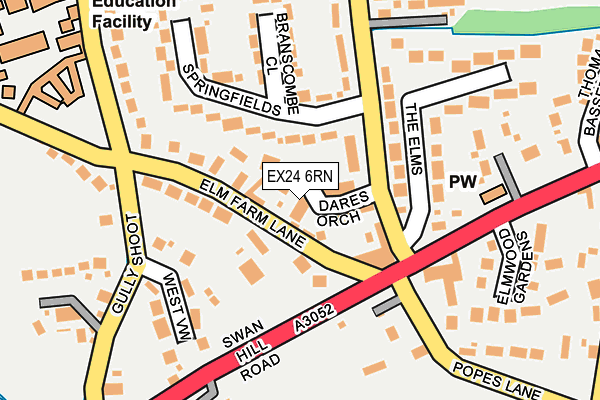 EX24 6RN map - OS OpenMap – Local (Ordnance Survey)