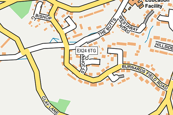 EX24 6TG map - OS OpenMap – Local (Ordnance Survey)
