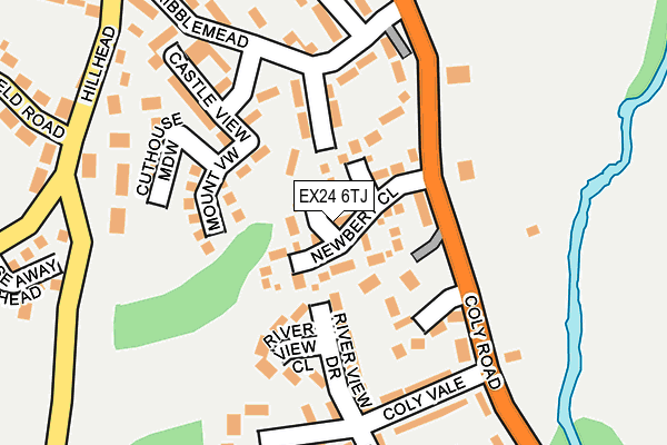 EX24 6TJ map - OS OpenMap – Local (Ordnance Survey)