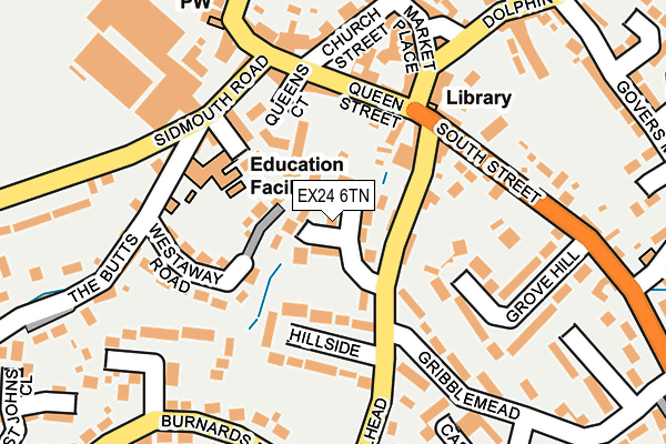 EX24 6TN map - OS OpenMap – Local (Ordnance Survey)