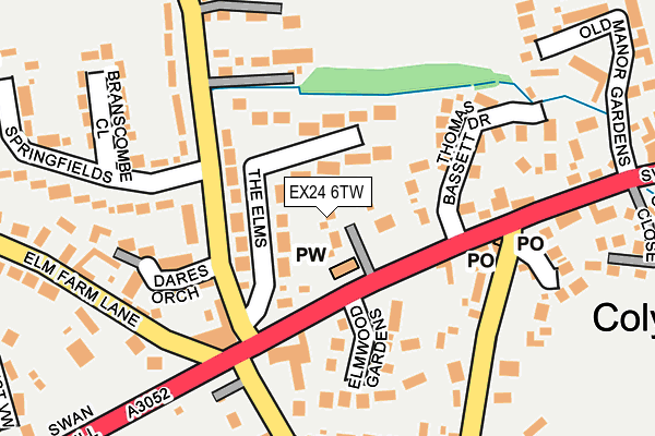 EX24 6TW map - OS OpenMap – Local (Ordnance Survey)