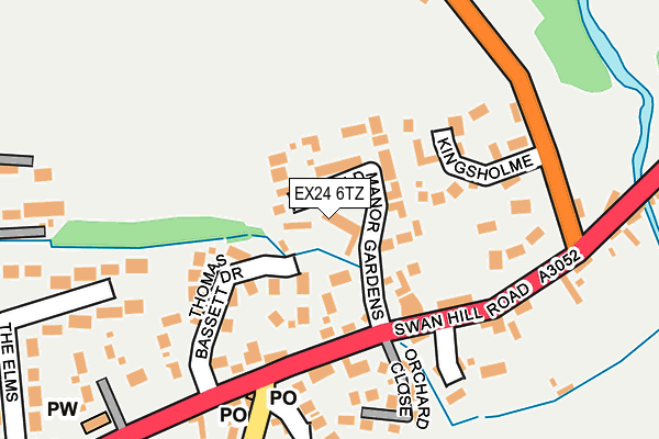 EX24 6TZ map - OS OpenMap – Local (Ordnance Survey)