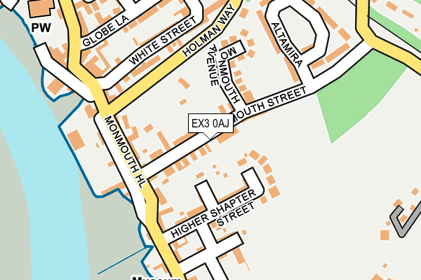 EX3 0AJ map - OS OpenMap – Local (Ordnance Survey)